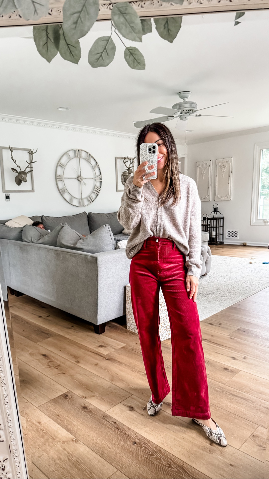 Corduroy pants 25. Sweater small. Shoes, TTS.

#LTKOver40 #LTKPetite