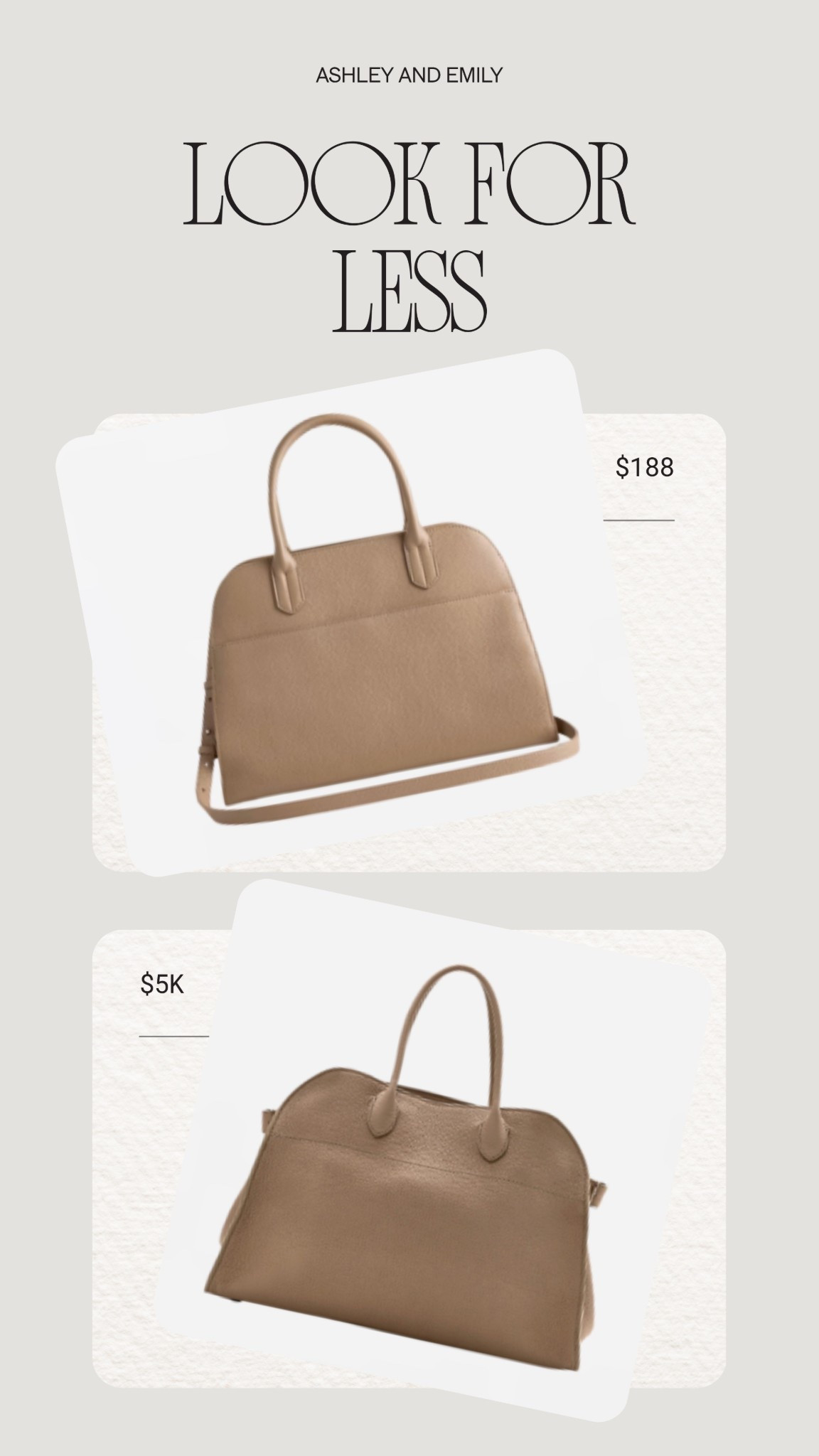 The most amazing designer lookalike… Less than $200, but looks so similar to the $5k one!