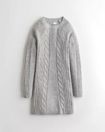 Girls A-Line Cable Sweater Dress from Hollister | Hollister (US)