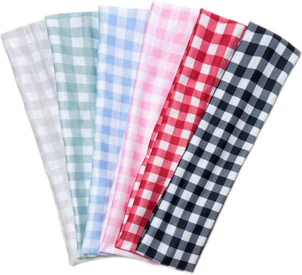 TERSE Plaid Headbands for Women Trendy Hair Accessories: Cute Head Bands for Women's Hair Fashion... | Amazon (US)