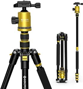 [Limited Edition] GEEKOTO 77'' Tripod-Camera Tripod for DSLR-Compact Aluminum Tripod with 360 Deg... | Amazon (US)