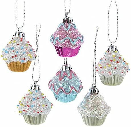 Kurt Adler 2" Cupcake Ornament Set of 6 | Amazon (US)