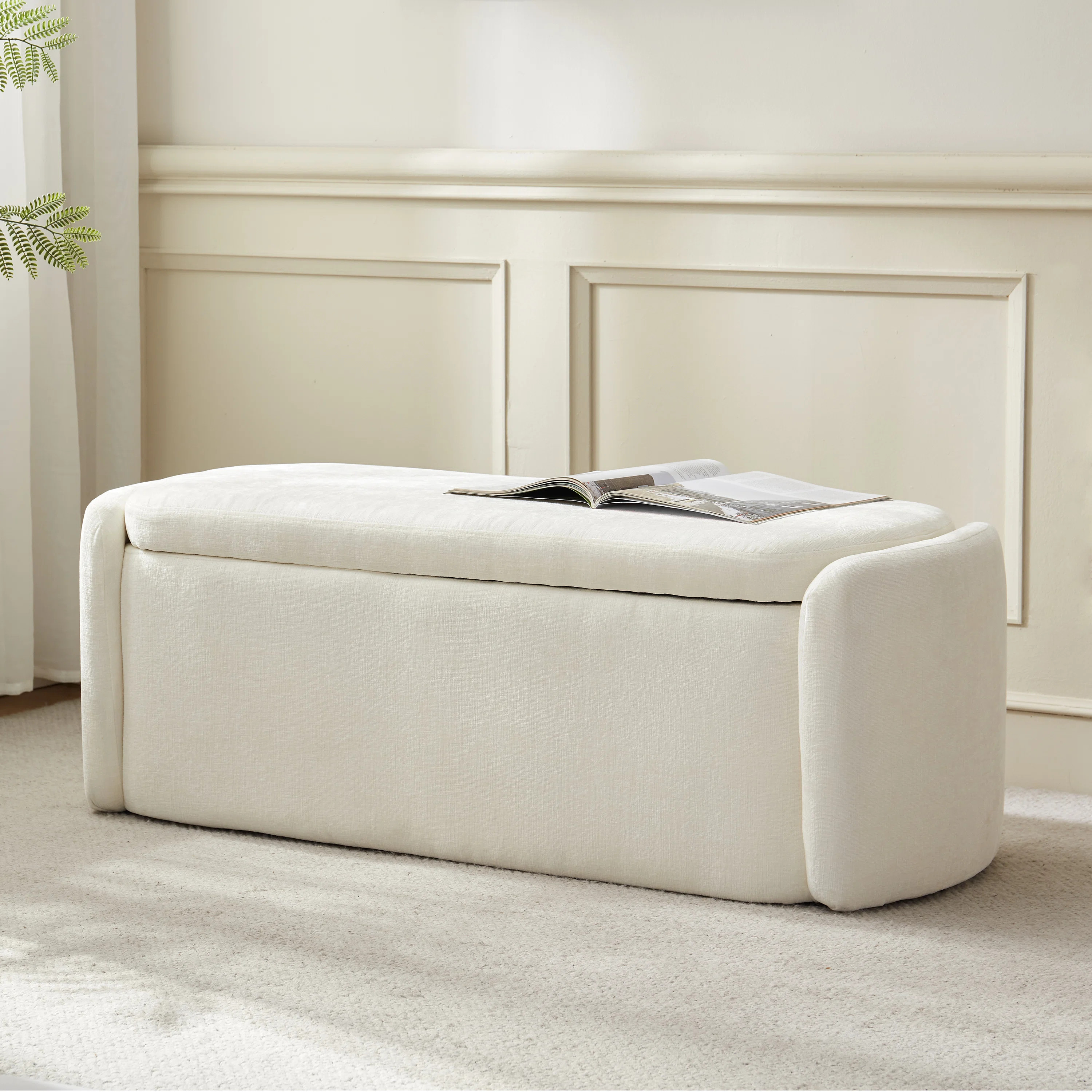 Stana Upholstered Storage Ottoman Bench with Large Hidden Storage | Wayfair North America
