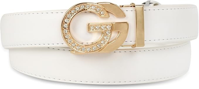 Women's Leather Belt with Buckle - Ideal for Dresses, Jeans, and Coats | Amazon (US)