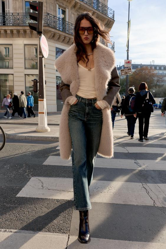 REVERSIBLE FAUX FUR DOUBLE-FACED COAT | Zara US