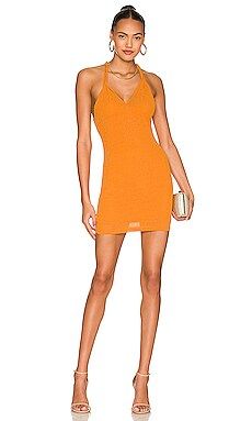 superdown Lily Twisted Strap Dress in Camel from Revolve.com | Revolve Clothing (Global)