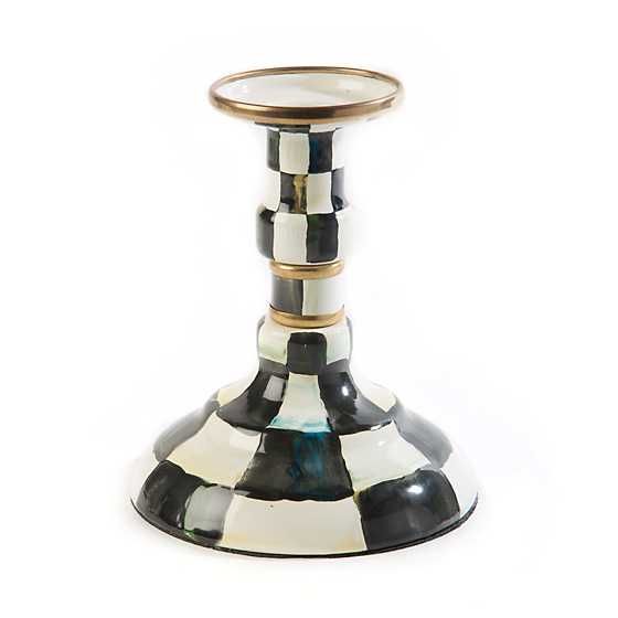 Courtly Check Enamel Candlestick - Modest | MacKenzie-Childs