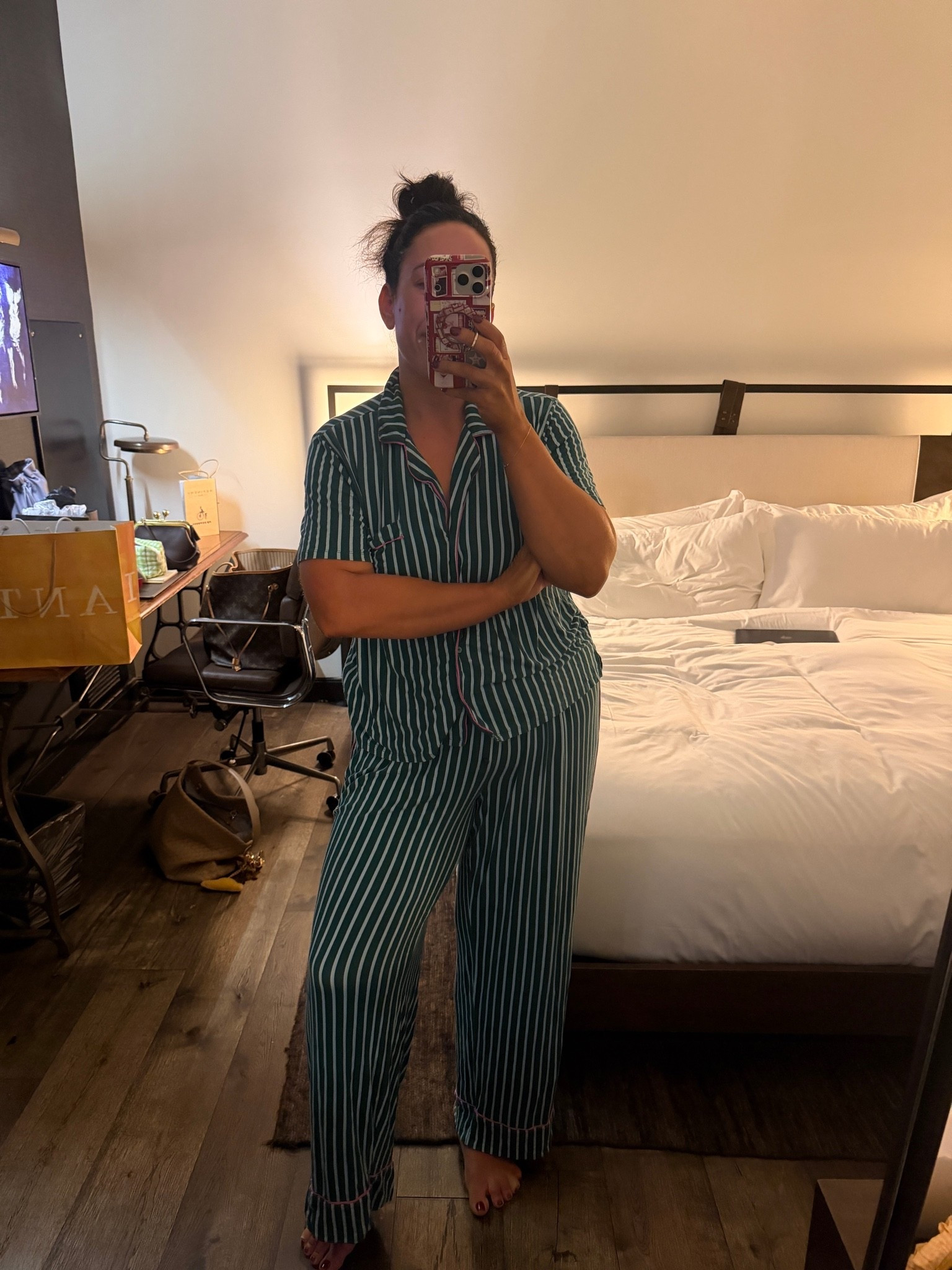 Off to bed wearing my comfies!! Size Large on top and xl on bottoms!

#LTKNYFW #LTKMidsize #LTKTravel