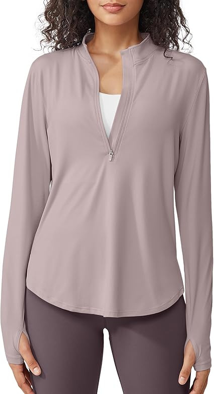 G4Free Womens UPF 50+ Sun Shirts Lightweight Golf Shirts Quick Dry Half Zip Workout Tops Running ... | Amazon (US)