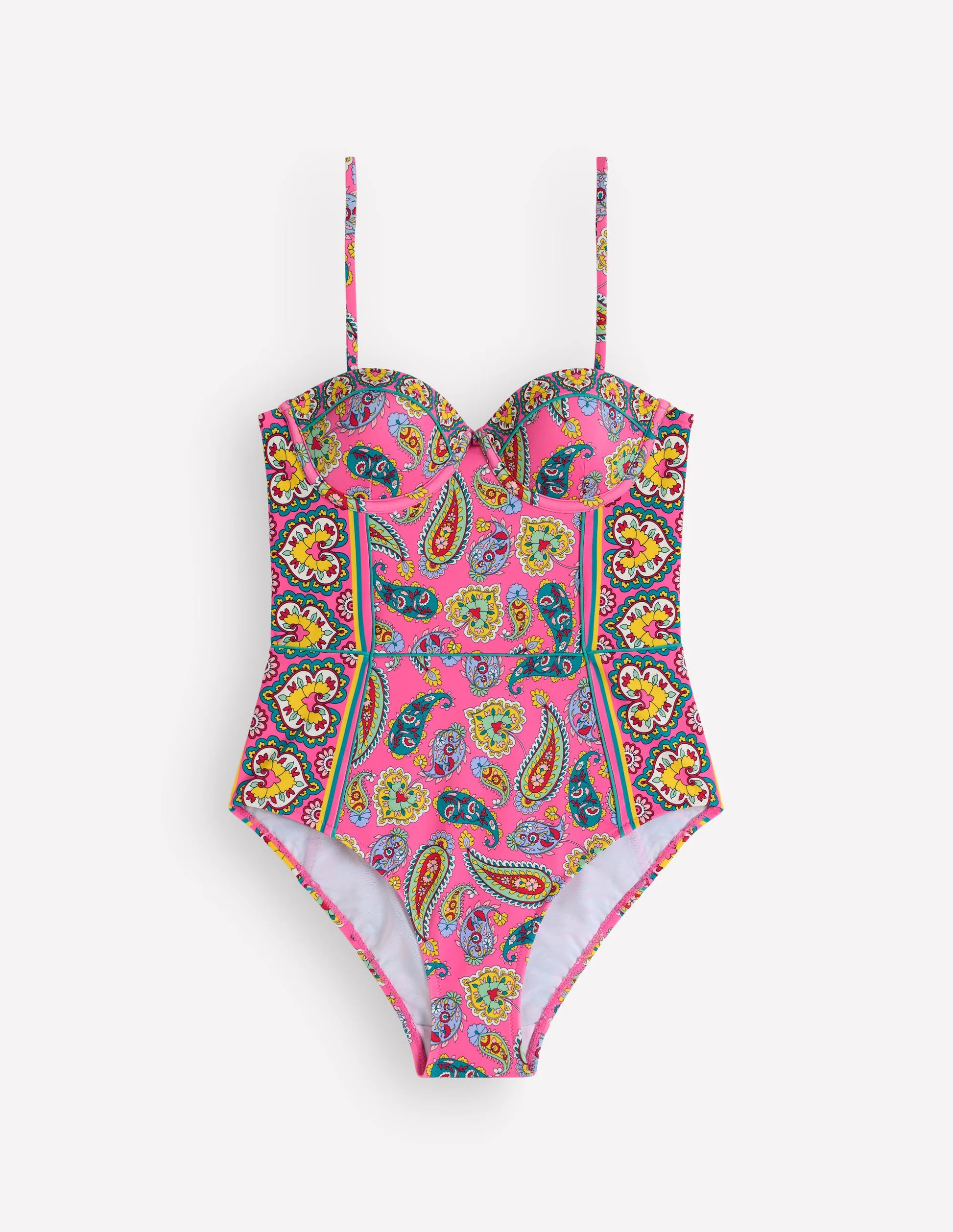 Rhodes Cup Sized Swimsuit-Sangria Sunset, Paisley | Boden (US)