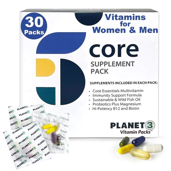 Planet 3 Vitamin Packs - Core Nutrients for Both Men and Women in Daily Vitamin Packs 30-Day Supp... | Walmart (US)
