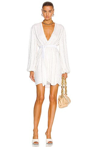 retrofete Gabrielle Robe Dress in White | FWRD 