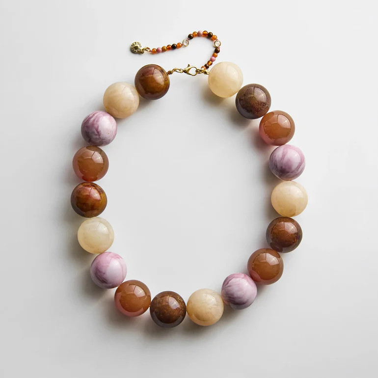 Jane Beaded Necklace - Brown Multi Bead | BaubleBar