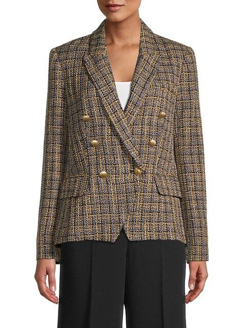Kenzie Plaid Double-Breasted Blazer | Saks Fifth Avenue OFF 5TH
