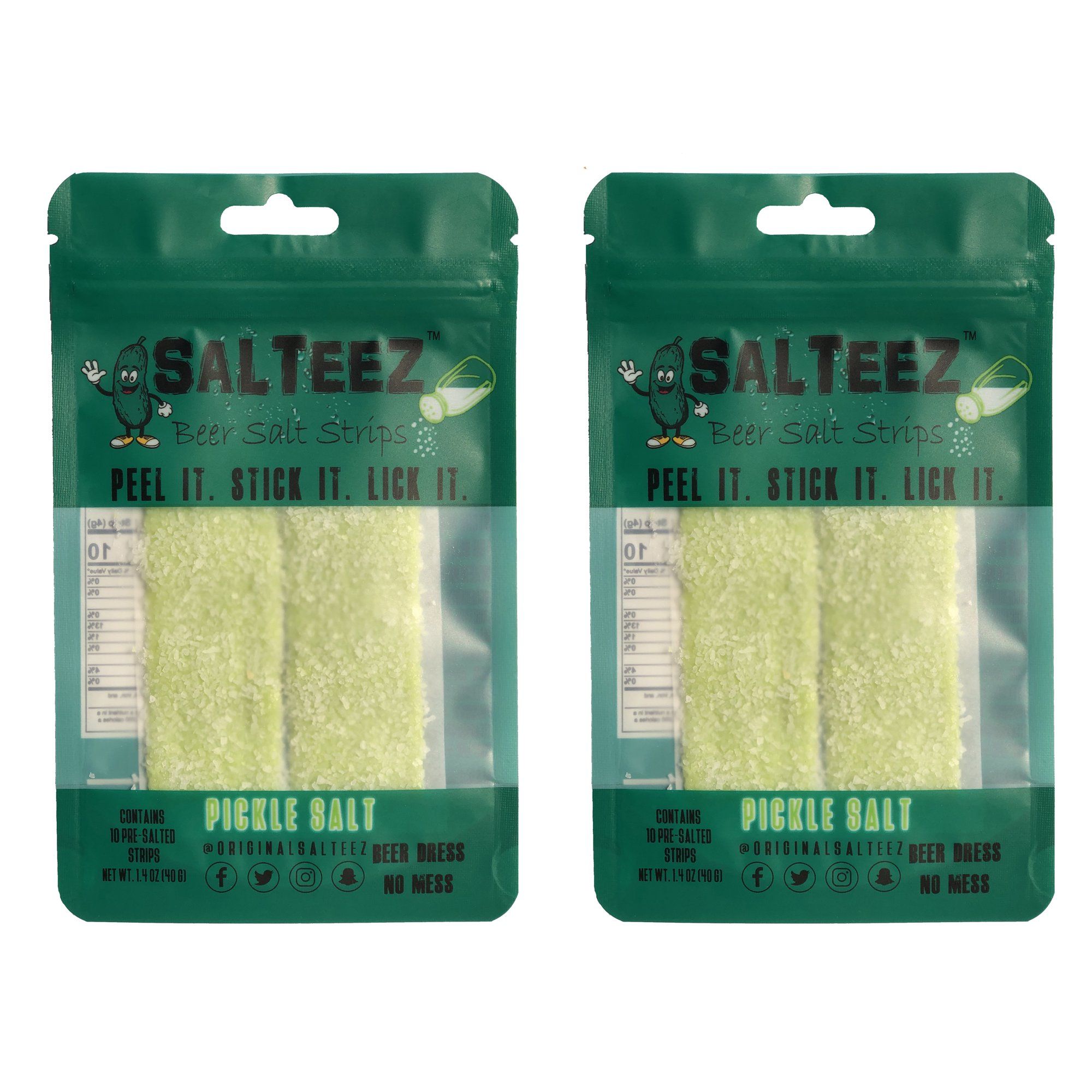 Salteez Beer Salt Strips: Pickle Salt Strips That Stick to Your Bottle, Can, or Cup - For a Perfe... | Walmart (US)