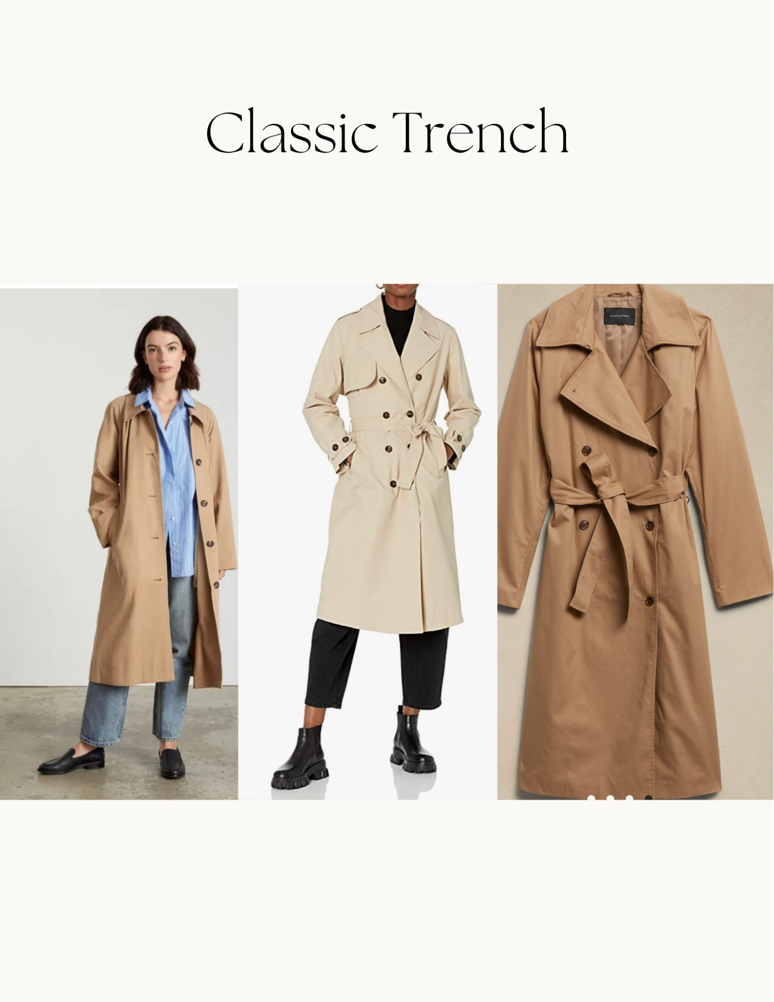 Minimalist wardrobe staple - The Classic Trench Coat #capsulewardrobe