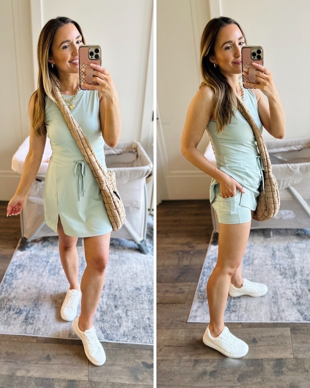 Amazon tennis dress with built in shorts and bra! So comfy & cute! Light green in XS, I’m 5’3”

Summer outfit, mom outfit, white tennis sneakers, shoes

#LTKActive #LTKootd #LTKSeasonal