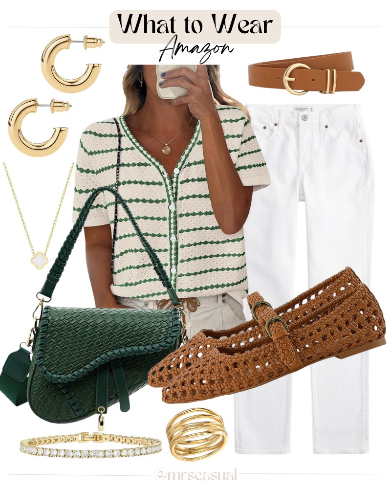 Green + white is my favorite combo for spring 😍 🔗⬇️