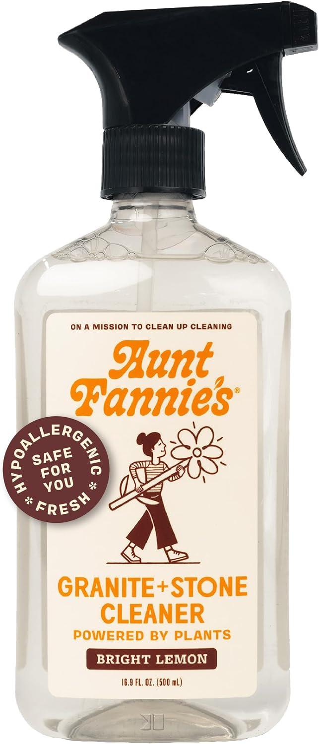 Aunt Fannie's Granite & Stone Cleaner, Bright Lemon, 16.9 oz, Pack of 1 | Amazon (US)