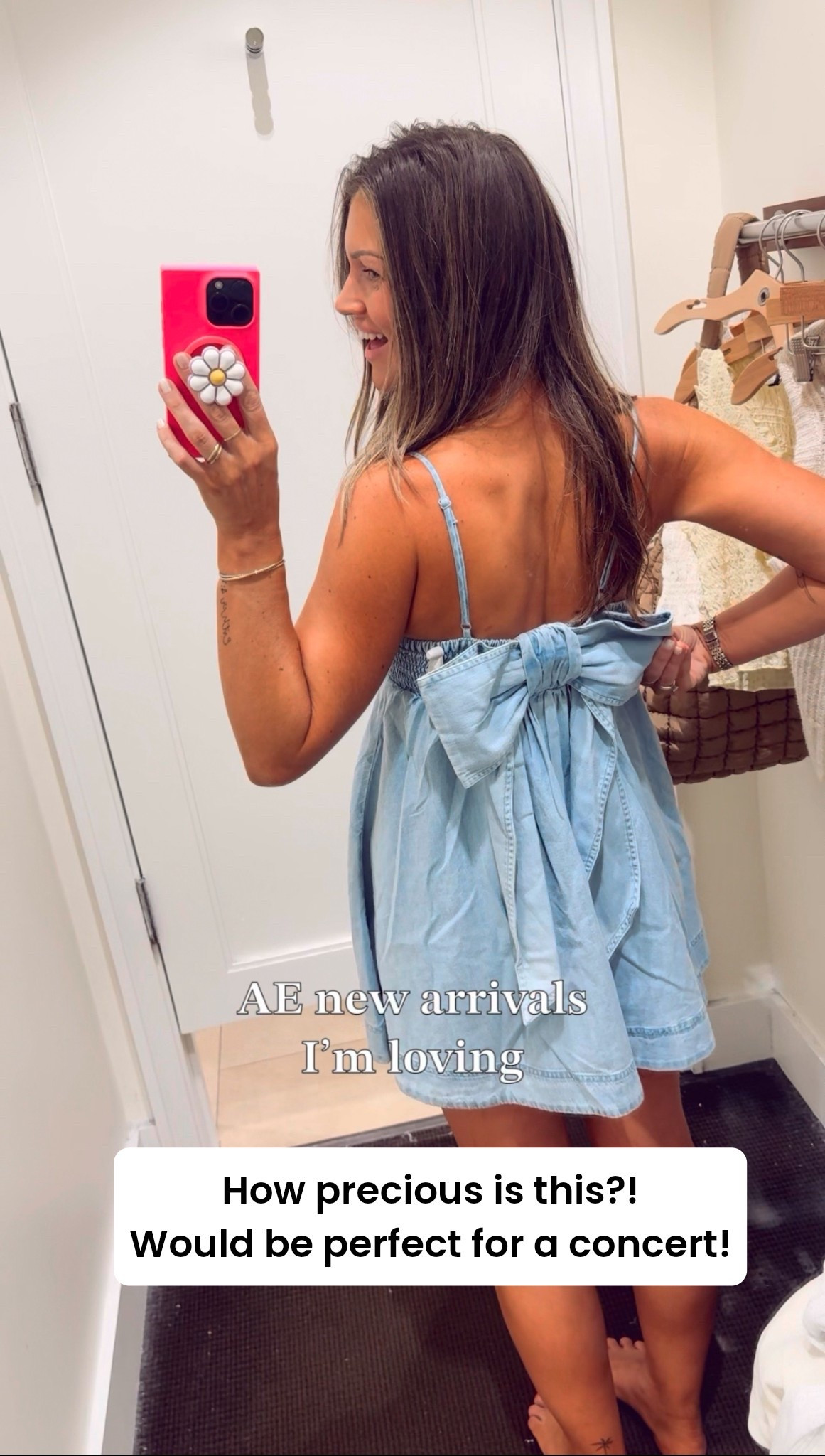 Wearing XS 

Denim dress
Fall break
Country concert 