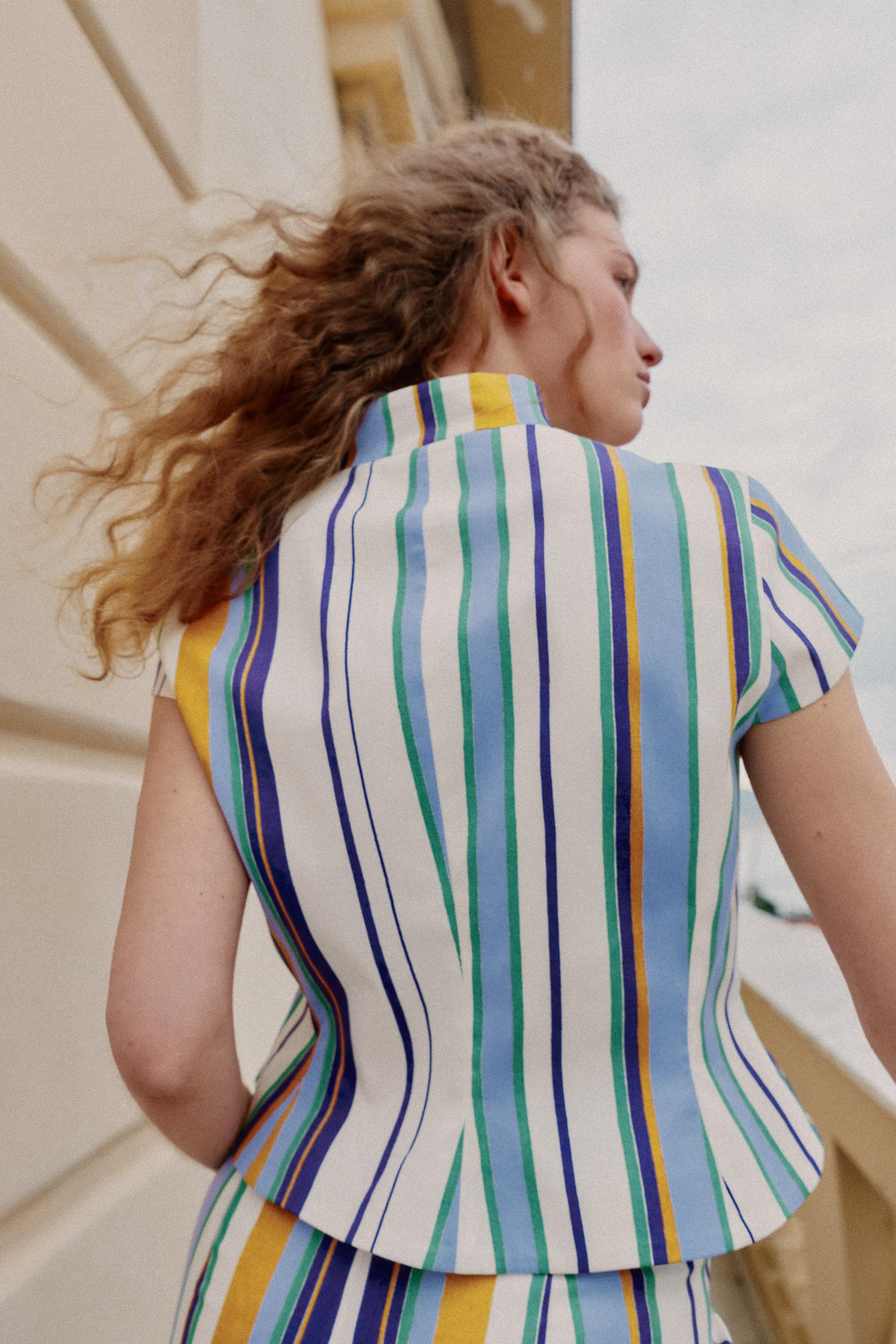 STRIPED FIREMAN CLASP TOP | Zara US