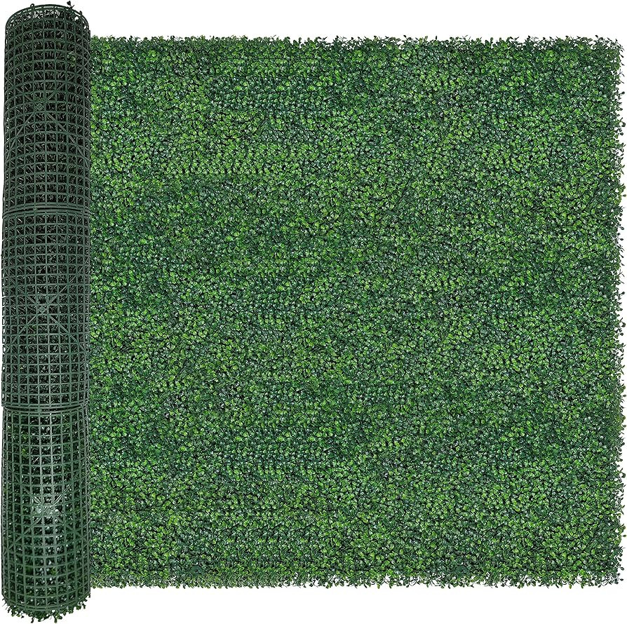 Artificial Boxwood Roll,48x120 in (40 sqft) UV-Anti Faux Ivy Boxwood Hedge Leaf Grass Wall for Pa... | Amazon (US)