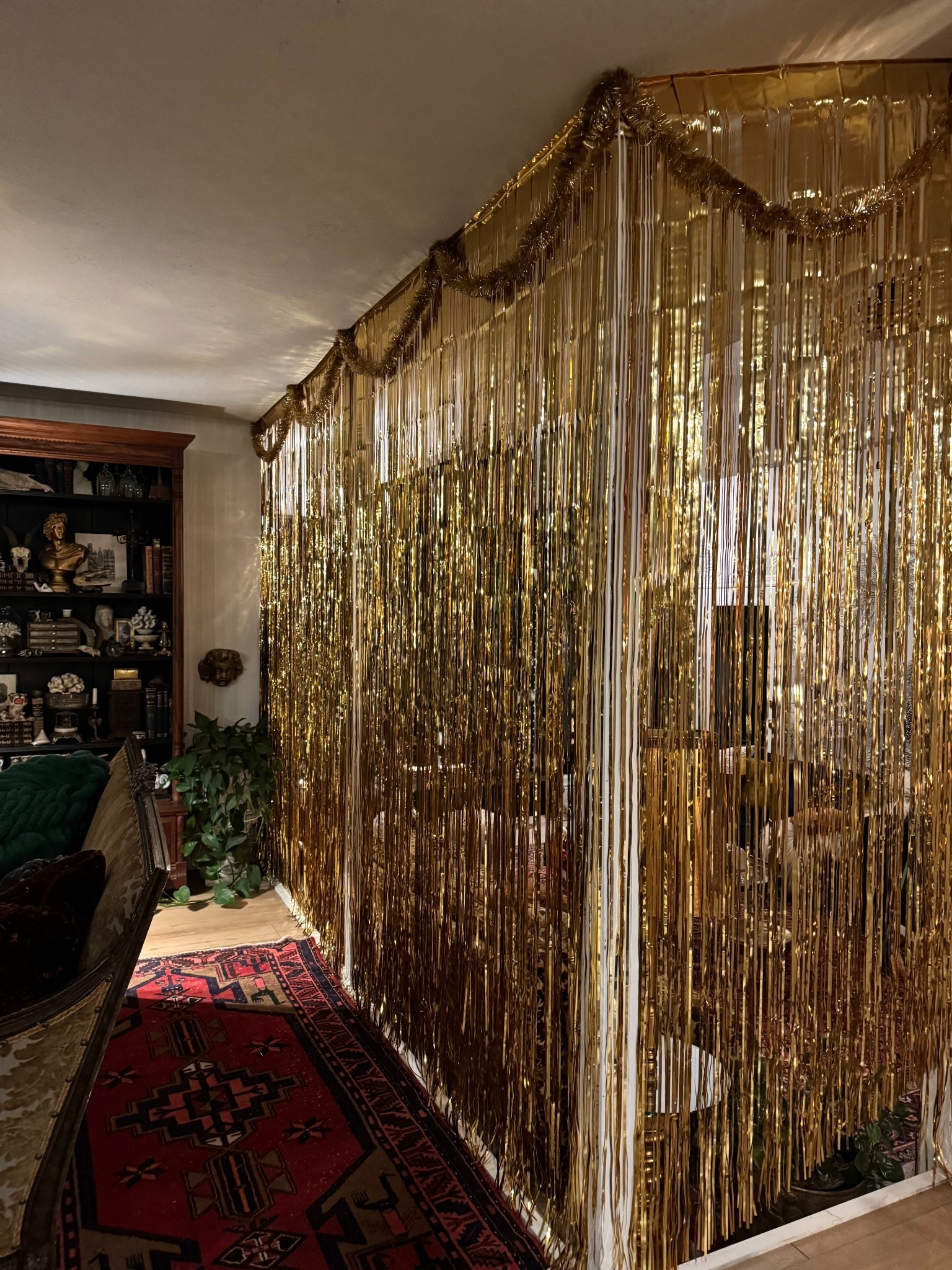 The tinsel that has brought the Christmas spirit to my housee