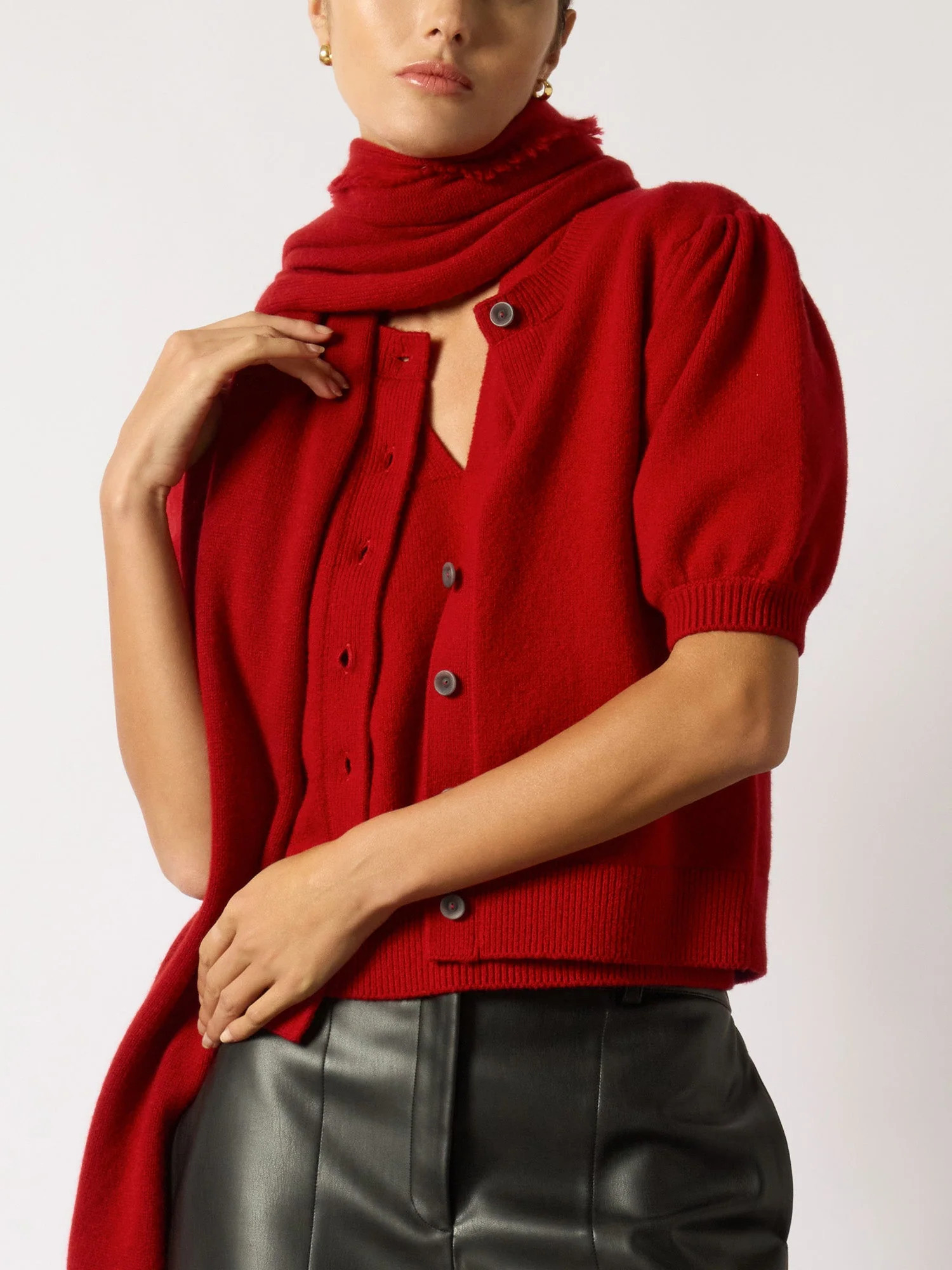 Women's Havana Cardigan in Crimson | Brochu Walker | Brochu Walker