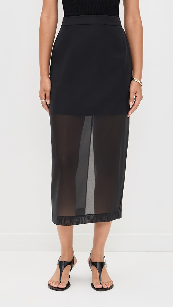 Olivia Organza Midi Skirt | Shopbop
