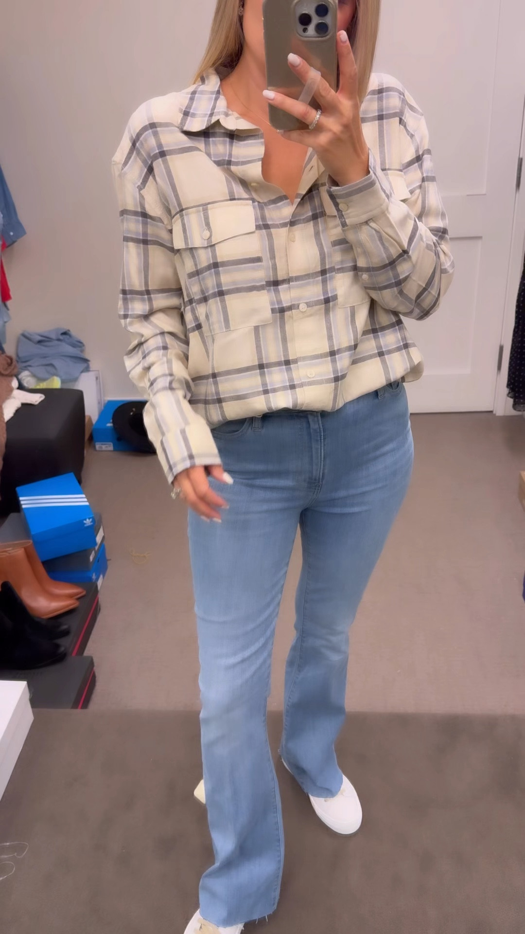 NSALE outfit I love! Size down in these amazing high rise denim! 

#LTKOver40 #LTKxNSale #LTKSummerSales