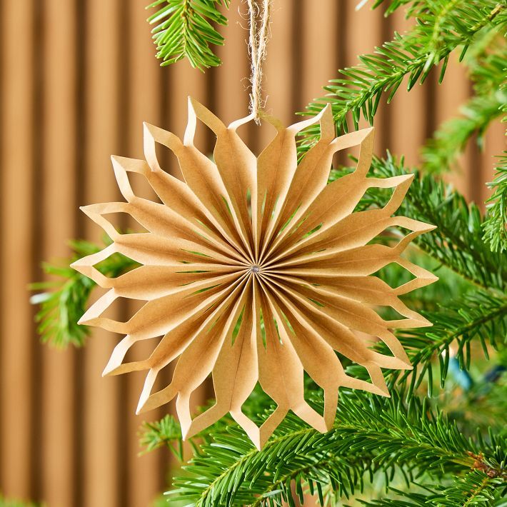 Natural Paper Star Ornaments | West Elm (US)