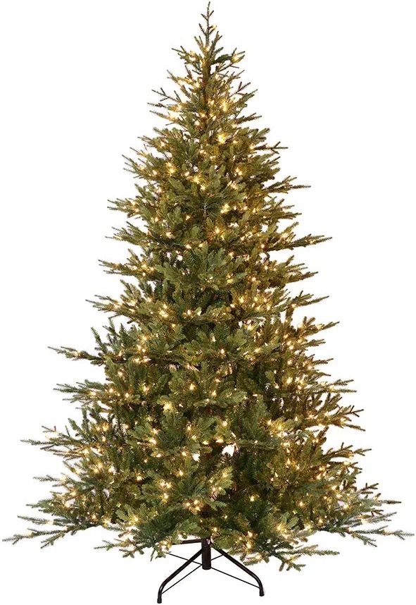 Puleo International 9 Foot Pre-Lit Balsam Fir Artificial Christmas Tree with 800 Clear Lights, Gr... | Amazon (US)