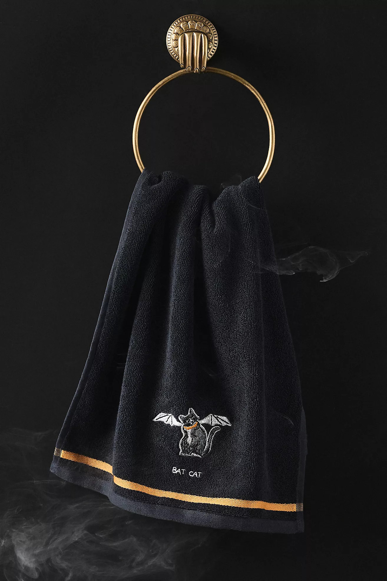 Molly Hatch Halloween Embroidered Hand Towel | Anthropologie (US)