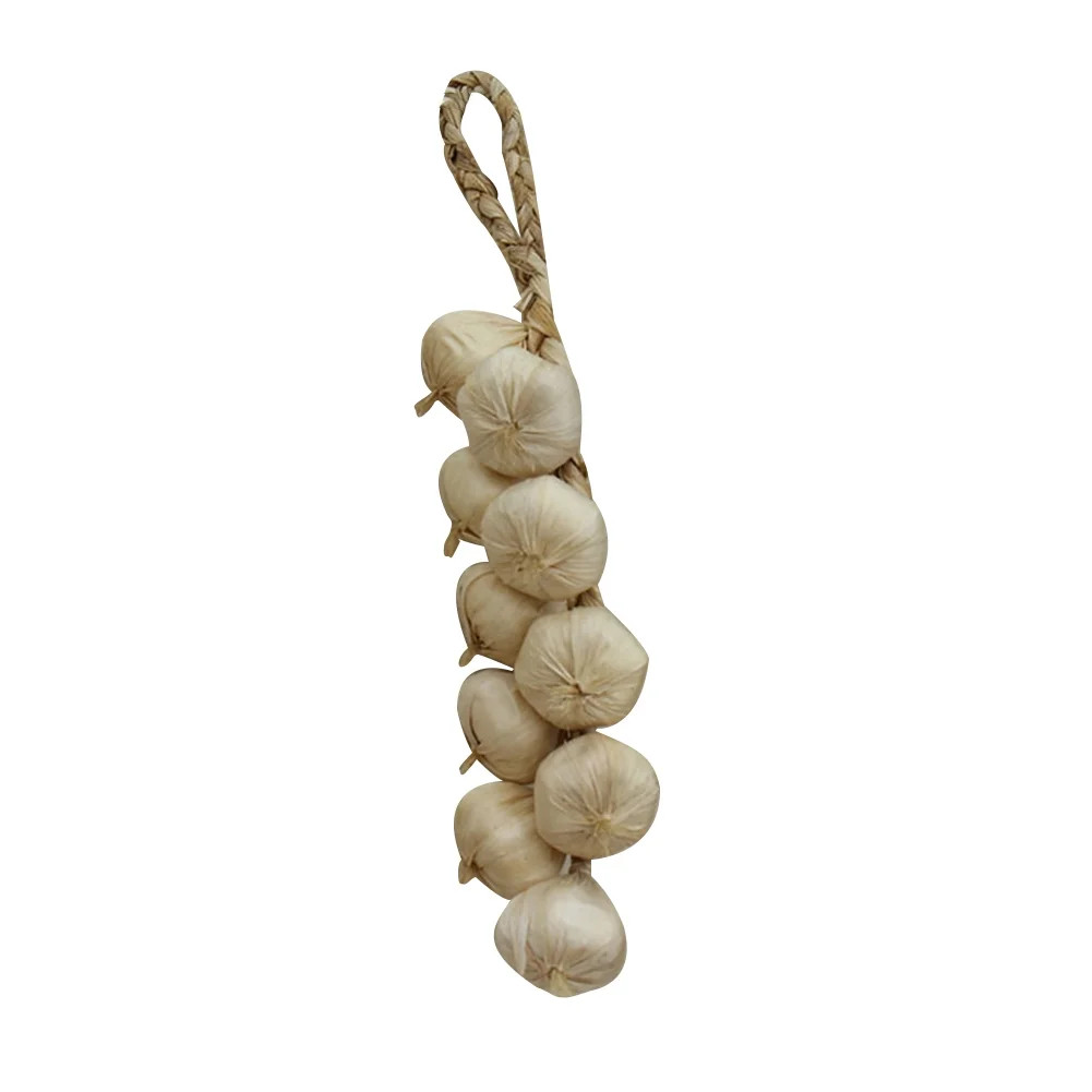 Farfi Artificial Fruit Foam Vegetable Corn Pepper Garlic Hanging Photo Prop Home Decor (White Gar... | Walmart (US)