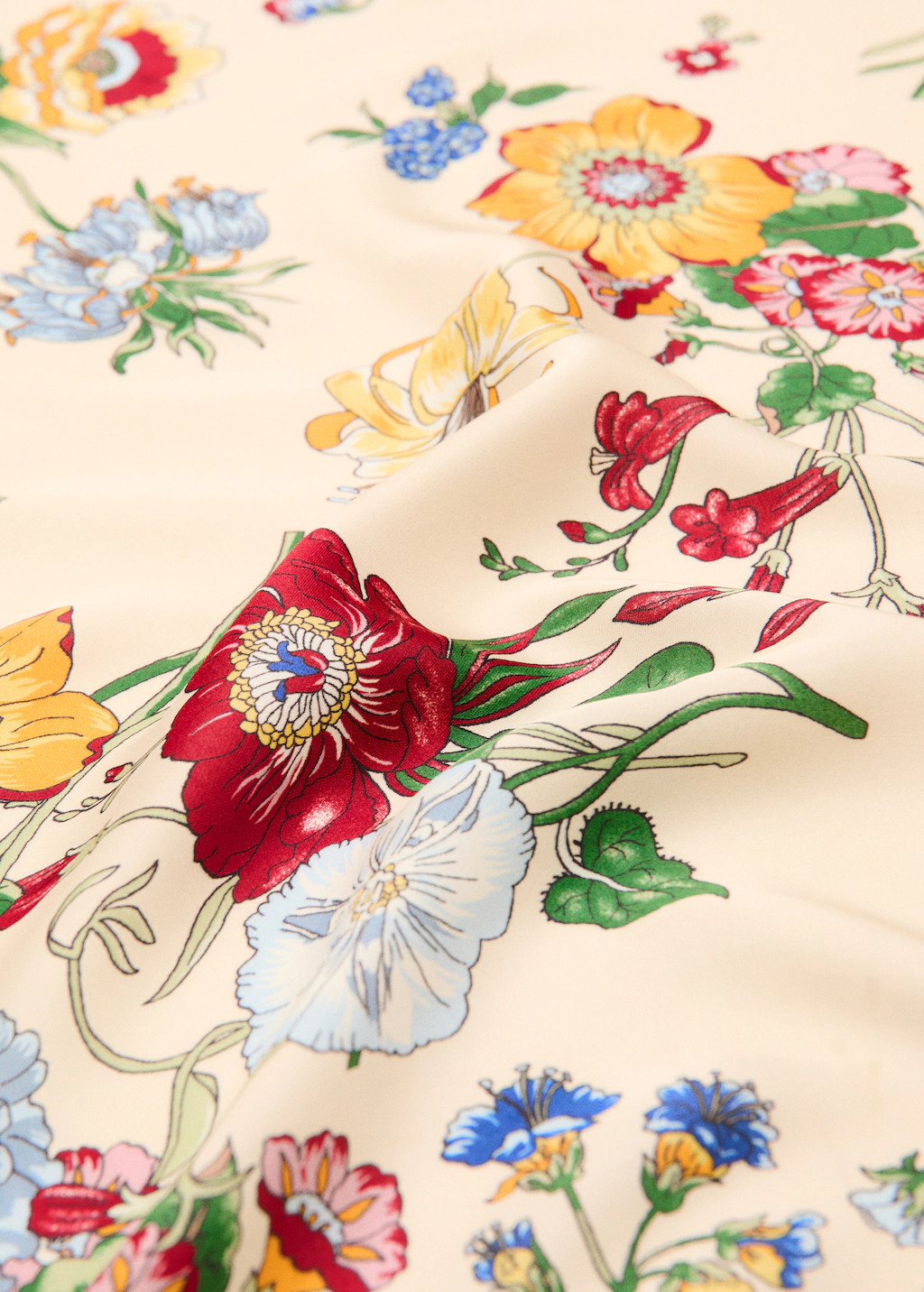 Floral satin scarf | MANGO (UK)