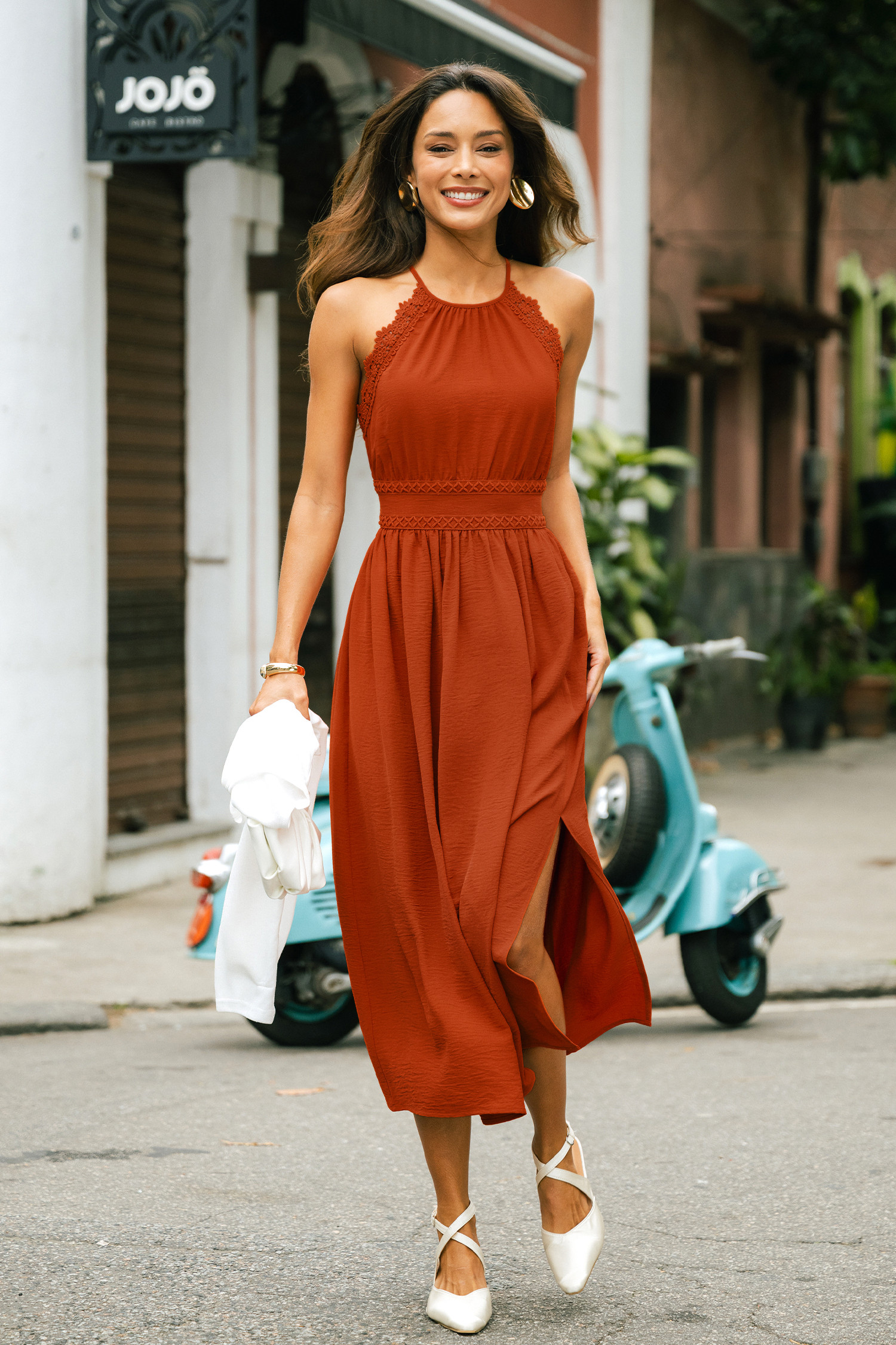 Deep Trance Orange Maxi Dress - M | Cupshe US