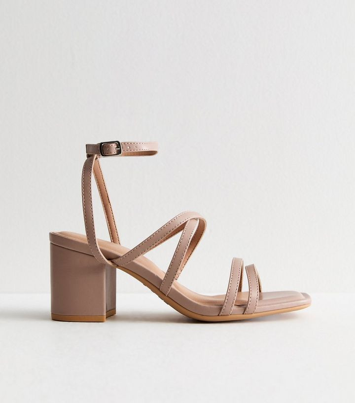 Extra Wide Fit Light Brown Multi Strap Block Heel Sandals | New Look | New Look (UK)