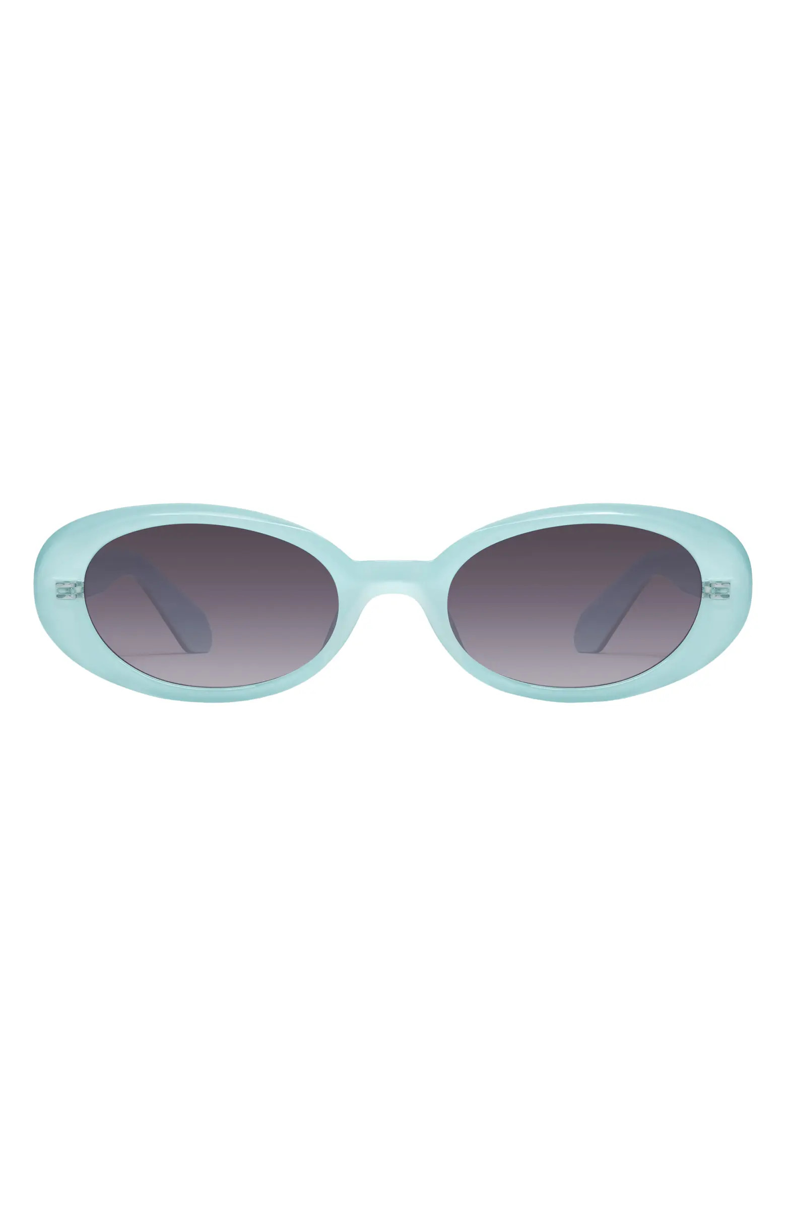 Felt Cute 52mm Gradient Small Oval Sunglasses | Nordstrom Rack