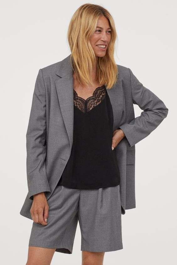 Lace-detail Satin Camisole Top | H&M (US + CA)