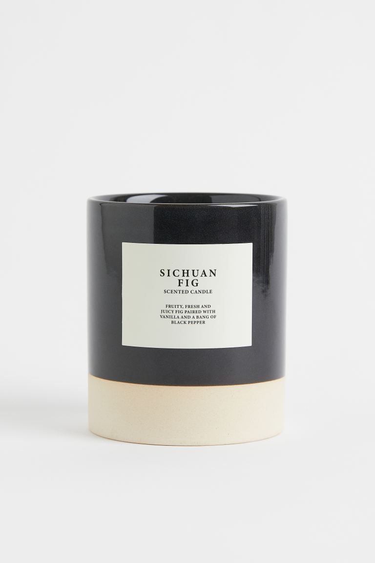 Large Scented Candle in Ceramic Holder | H&M (US)