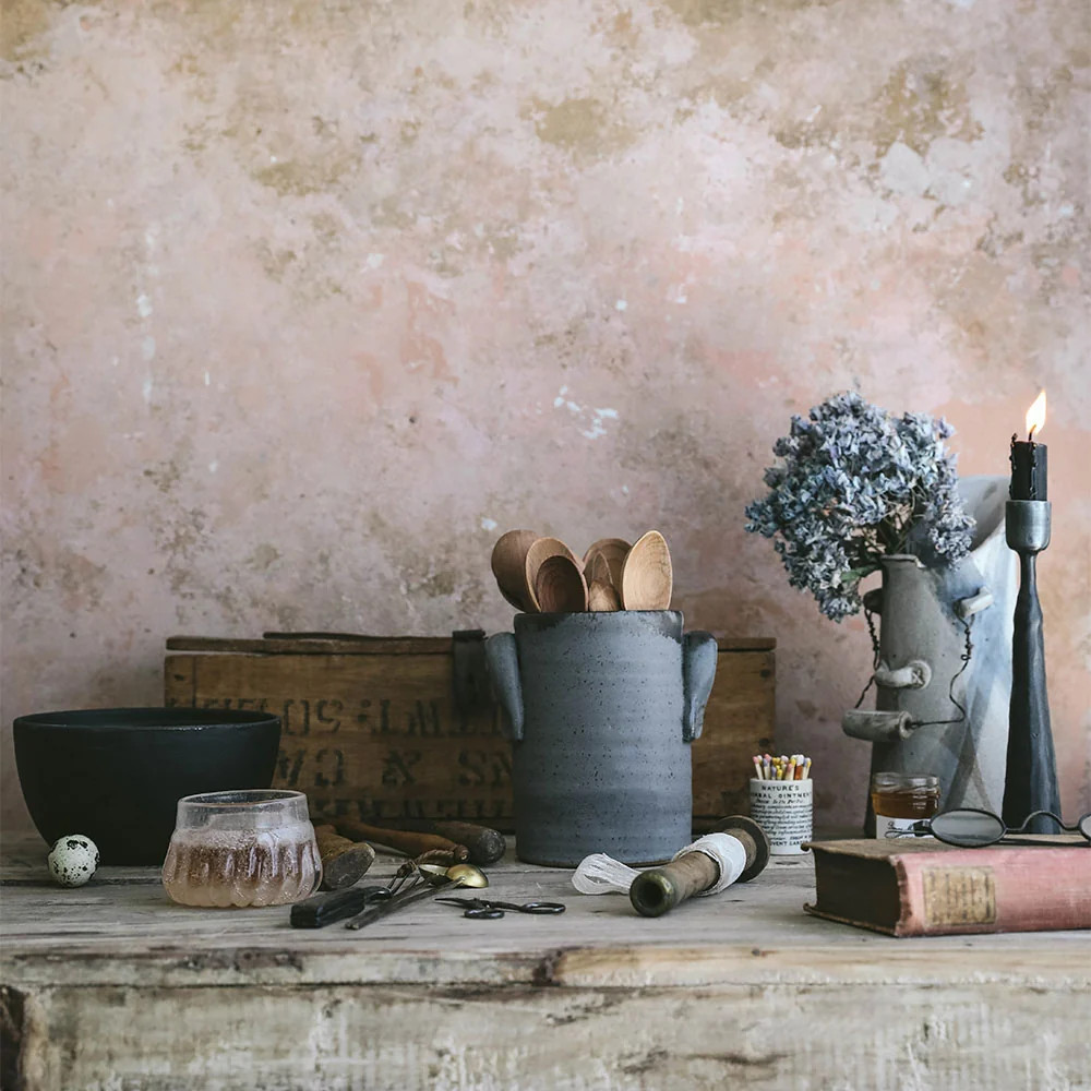 Stoneware Utensil Crock - Dark | Roan Iris