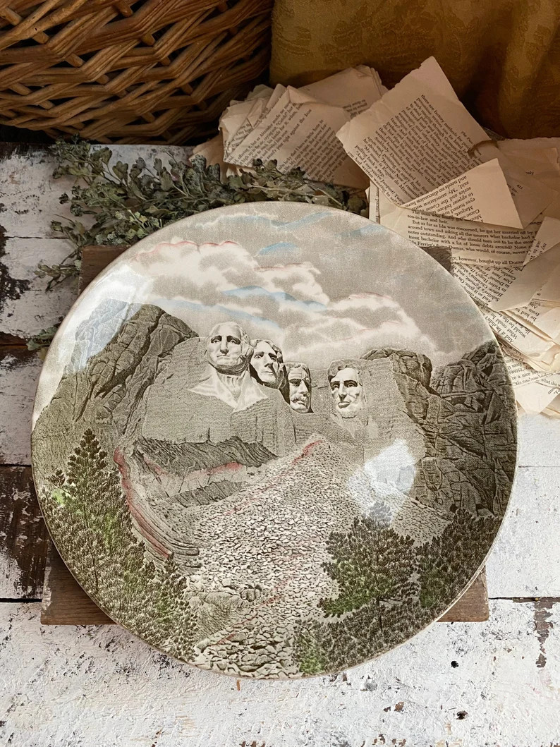 Vintage Johnson Brothers Mt. Rushmore Plate Commemorative Plate - Etsy | Etsy (Global)
