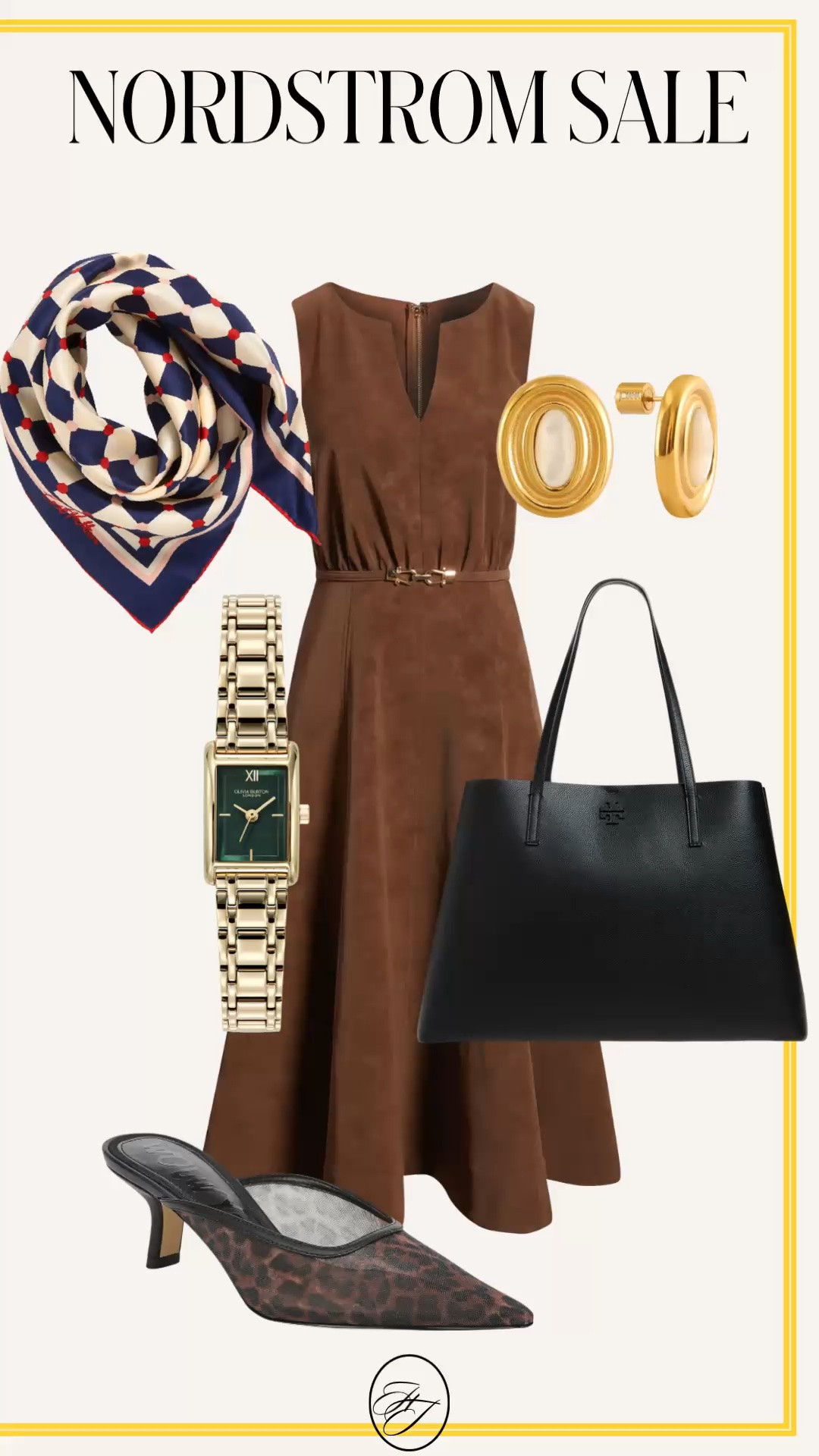 Brown Faux Suede Midi Dress

This brown midi dress is one of the easiest business casual outfits you'll wear this fall. Styled with a silk scarf, gold jewelry, classic tote, and leopard heels, it's a polished look that transitions effortlessly from the office to dinner.

Nordstrom Anniversary Sale dress, fall work dress, business casual dress, office outfit ideas, brown midi dress, women's office style, workwear essentials