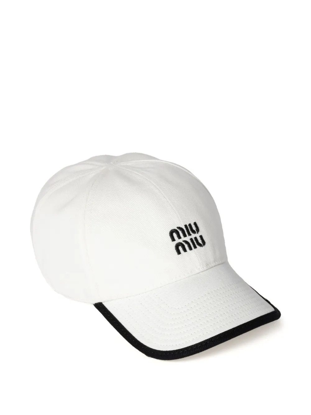 Miu Miu Drill Cap | White | FARFETCH | Farfetch Global