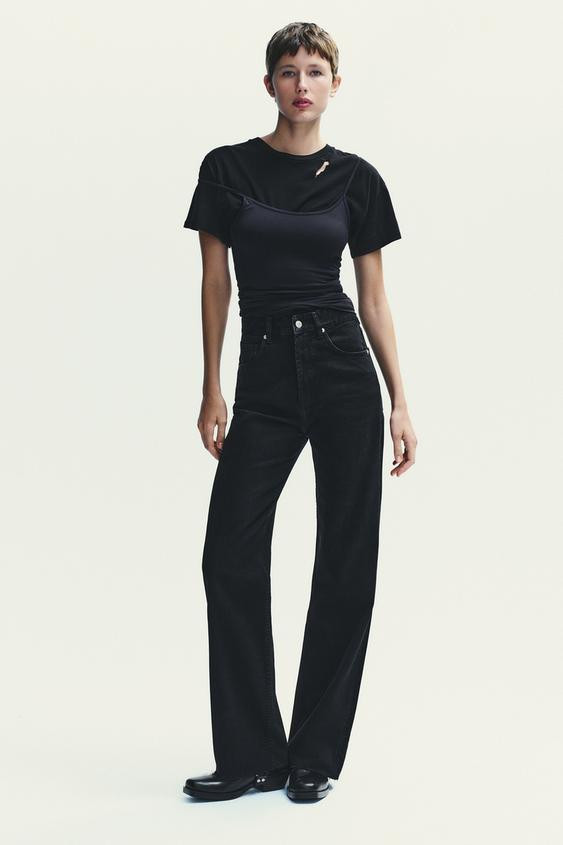 TRF HIGH RISE WIDE LEG JEANS | Zara US