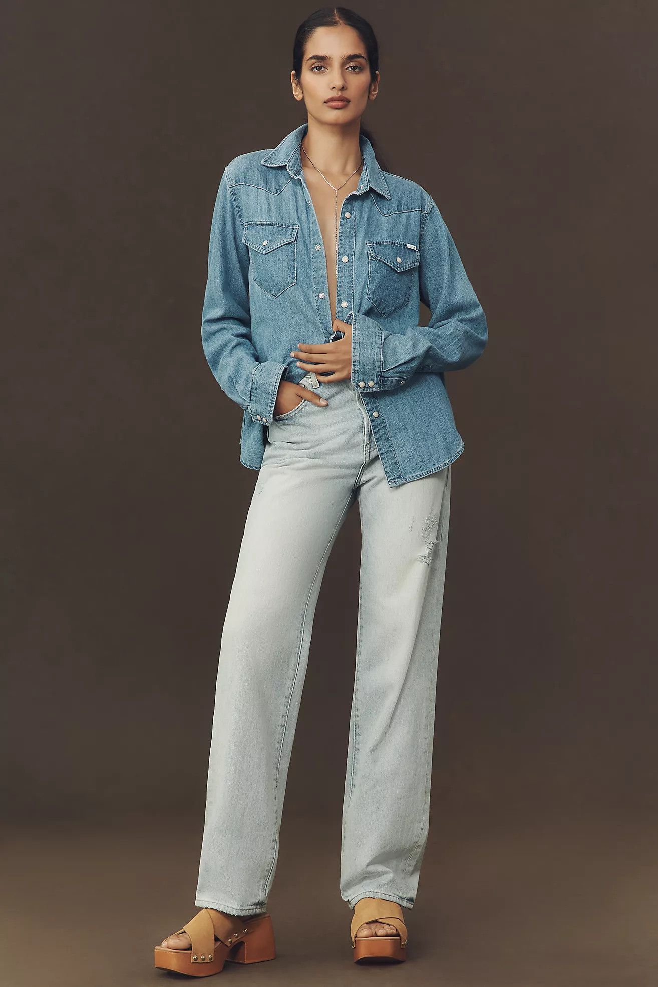 Pistola Cassie High-Rise Straight-Leg Jeans | Anthropologie (US)