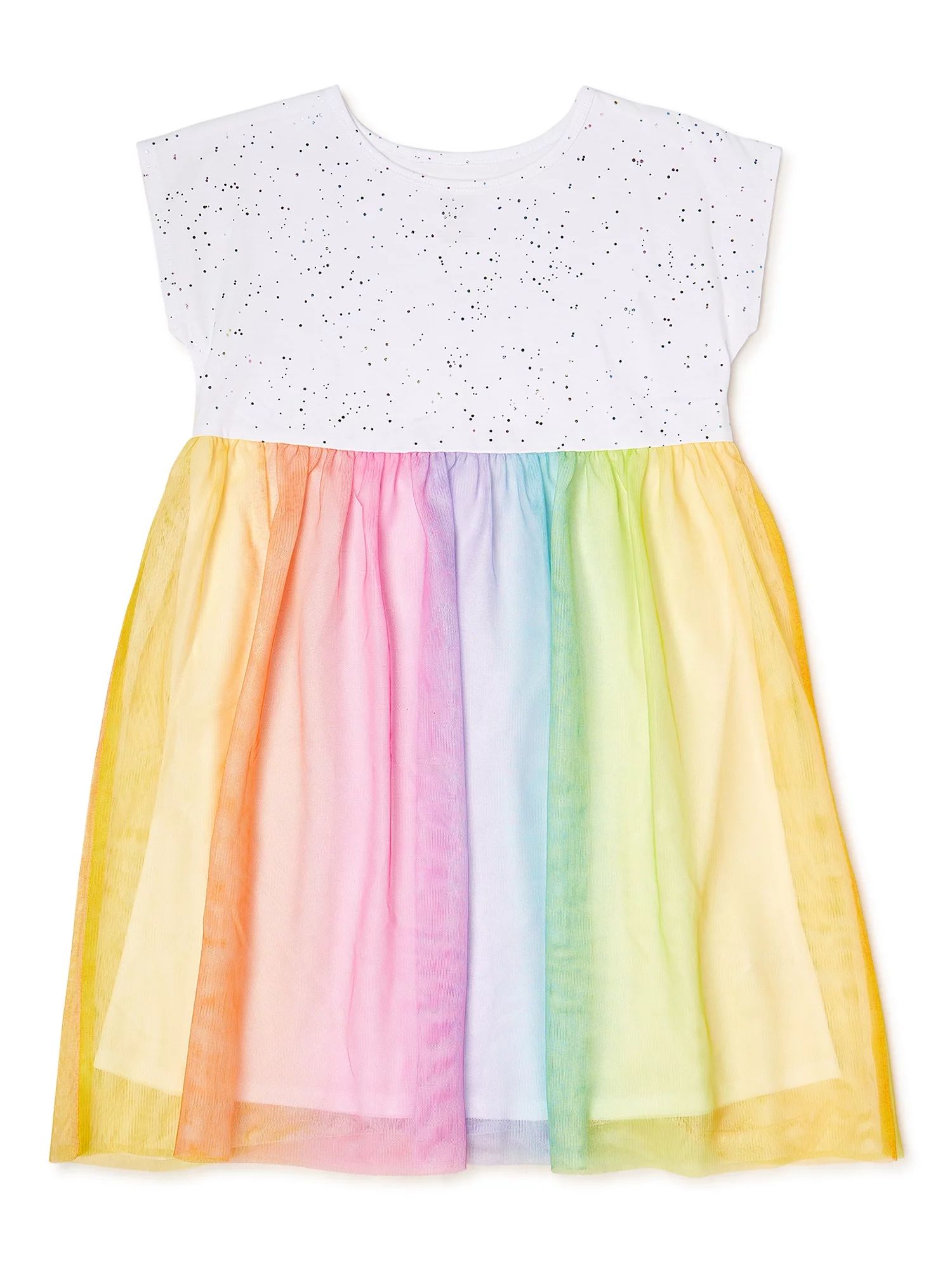 Wonder Nation Girls Short Sleeve Tutu Dress, Sizes 4-18 & Plus - Walmart.com | Walmart (US)