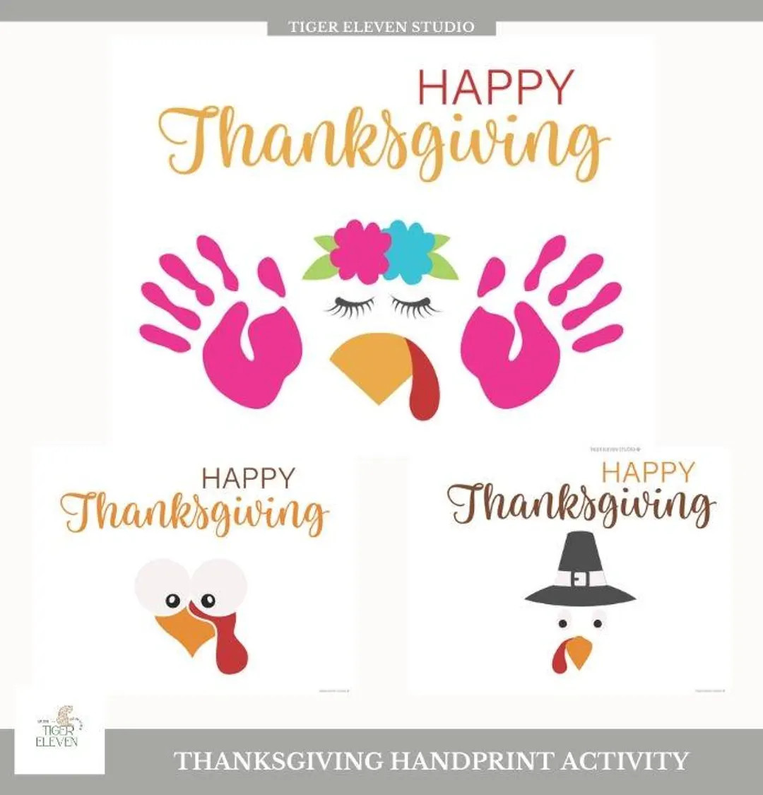 Turkey Handprint Art Printable Thanksgiving Kids Craft Preschool & Toddler Art Activity DIY Keeps... | Etsy (US)
