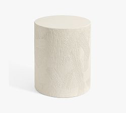 Textured Earthenware Outdoor Accent Table (13") | Pottery Barn (US)