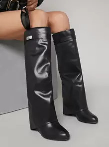 Buckle Detail Foldover Slip On Boots SKU: sx2211231324222680(100+ Reviews)$42.00$39.90Join for an... | SHEIN